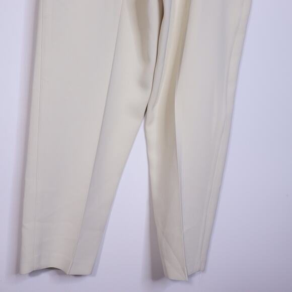TOPSHOP Belted V-Neck Wrap Jumpsuit Ivory Tapered Leg Casual Women's 6P - Picture 7 of 11